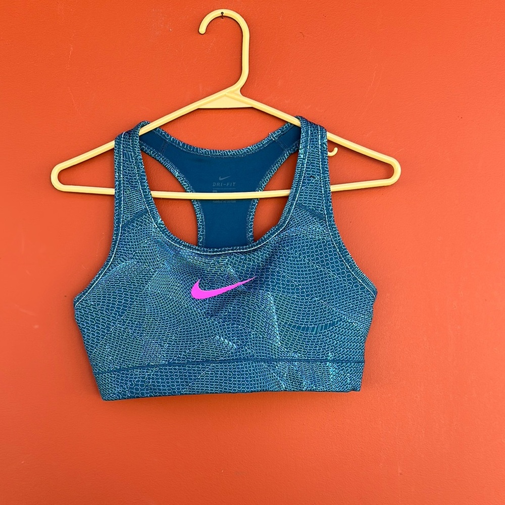 Teal Textured Sports Bra